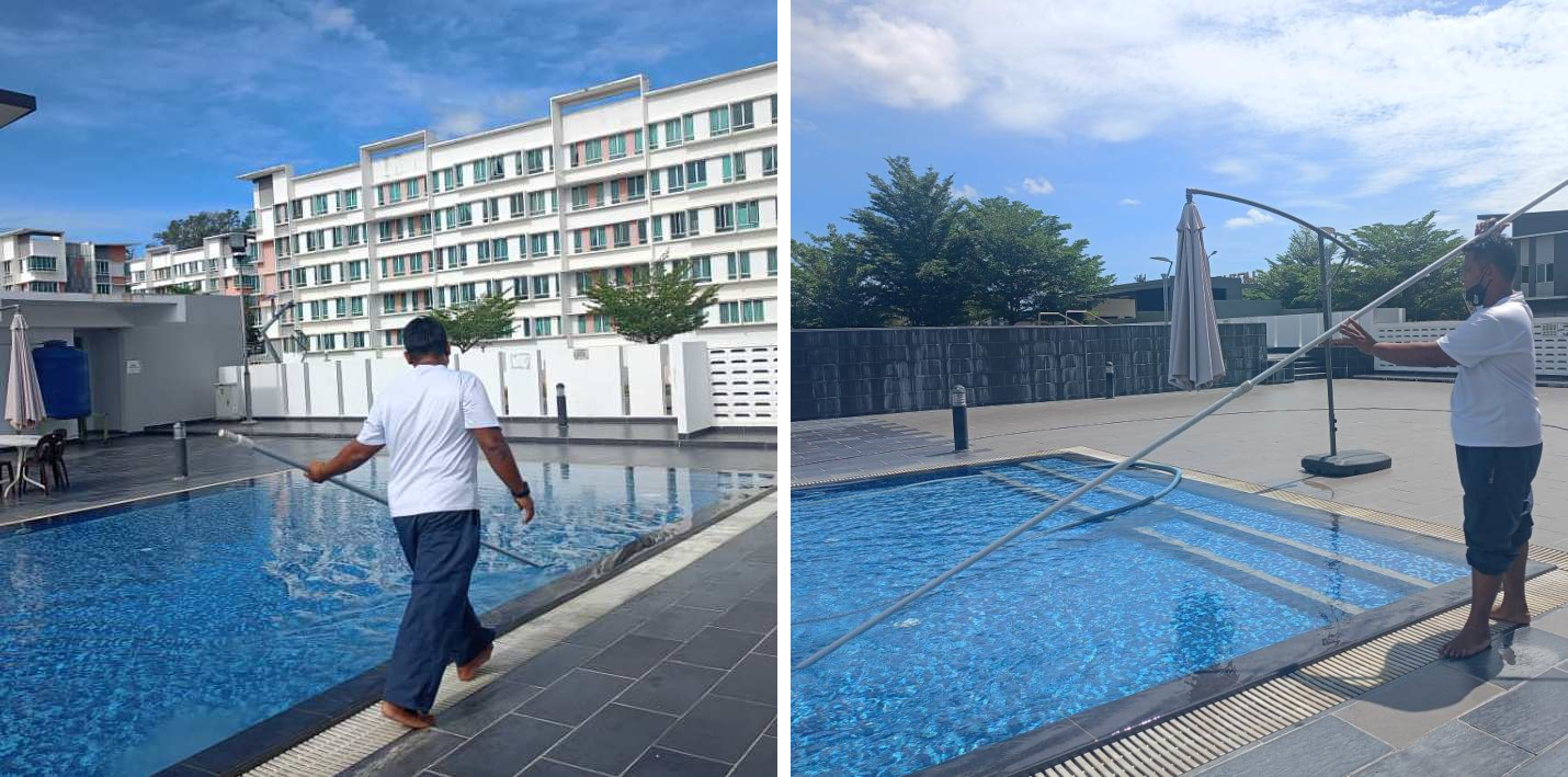 Maintenance Work - Cleaning Service at Swimming Pool