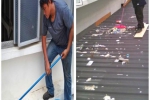 Cleaning Rooftop Of Parking Lot